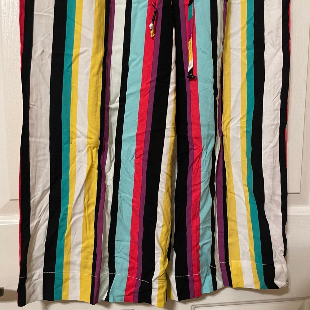 NWT 7th Avenue New York & Company Wide Leg Multicolor Stripe Palazzo Pant Size 8 - Picture 5 of 9